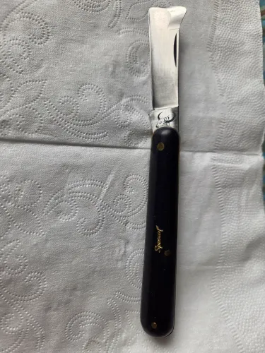 CANIVETE DE ENXERTIA BÚFALO ITALIANO , AÇO ESPECIAL , COM ESPÁTULA EM CIMA DA LÂMINA !