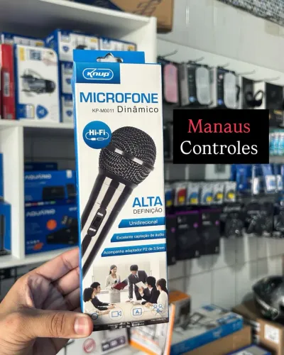 Microfone Dinâmico P10 para caixa de som - com fio