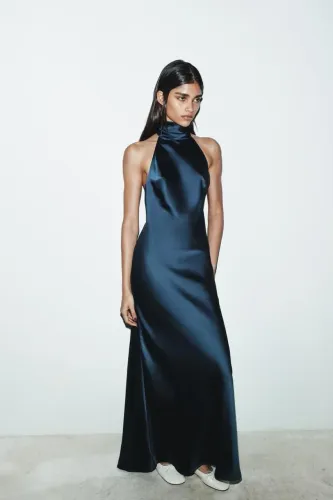 Vestido Acetinado Zara