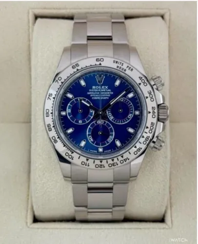 Relógio Daytona White Blue Dial Automático base ETA NA CX ORIGINAL