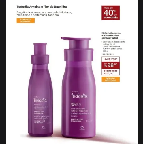 Hidratante + Colônia