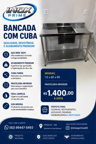 Pia em inox sob encomenda