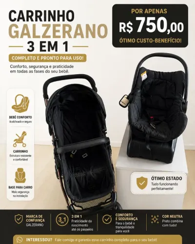 Vendo carrinho 3 em 1