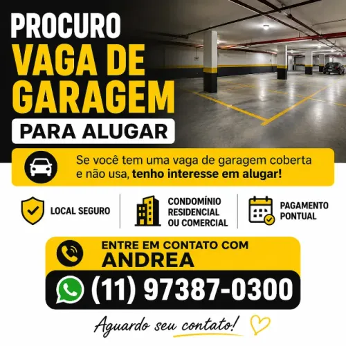 Alugo vaga de garagem