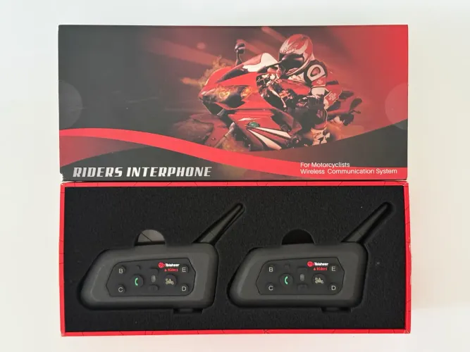 Par Intercomunicador Para Capacete Moto V6 Teleheer