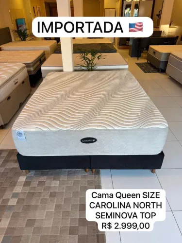 Cama box Queen Size CAROLINA NORTH SEMINOVA TOP - ENTREGAMOS