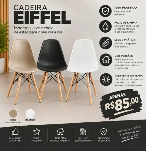 Cadeiras modelos variados - A partir de 85,00 (Produto NOVO)