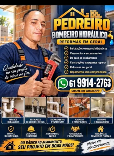 Pedreiro bombeiro hidráulico