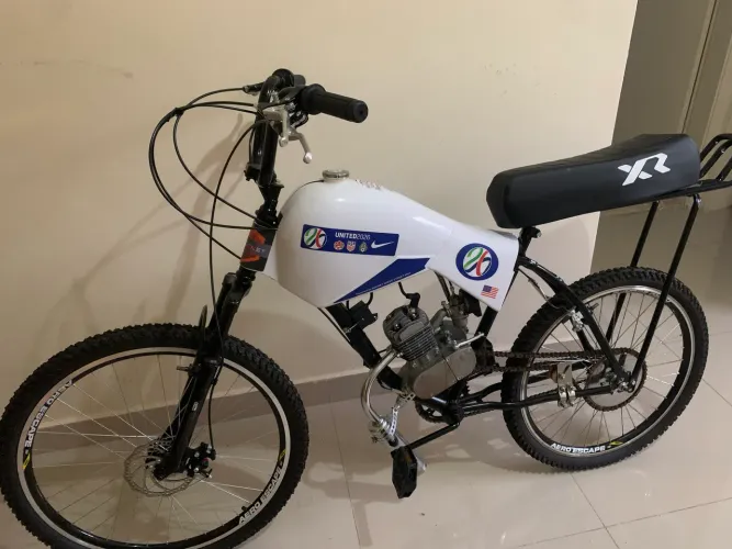 Bicicleta motorizada rocket 100 cilindradas nova