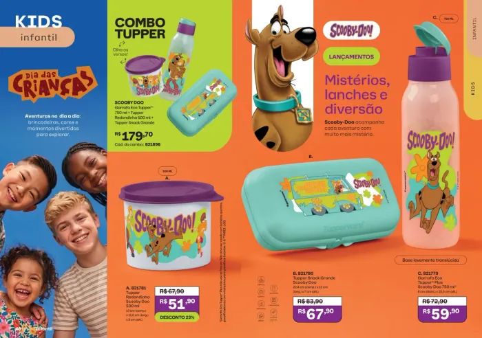 Tupperware Scooby doo dia das crianças