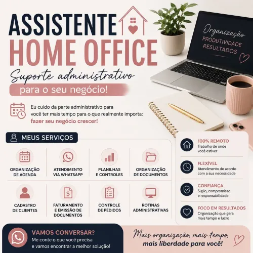 Assistente Home Office | Suporte Administrativo para seu Negócio
