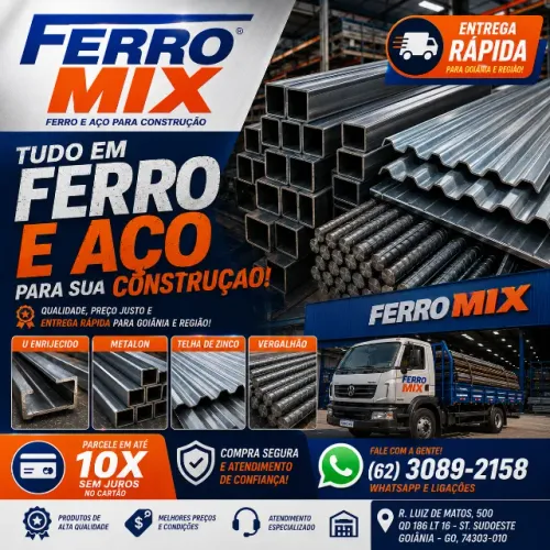 Tudo em Ferro e Aço para Construção | Ferro Mix - Parcelamento em até 10x e Entrega rápida