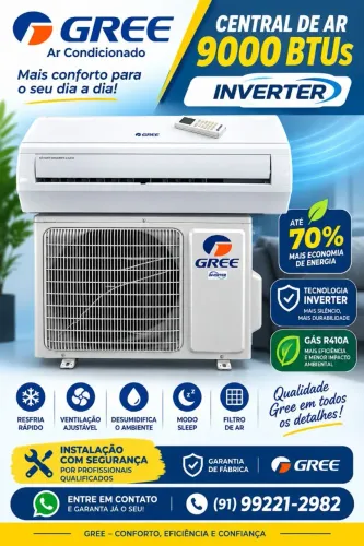 Central de ar condicionado gree 9000btus inverter