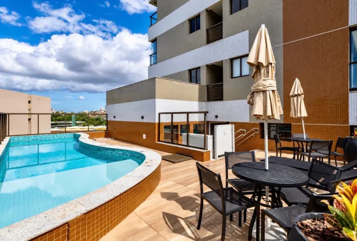 Studio Mobiliado Completo para Aluguel | 26 m² | Andar Alto | Nascente