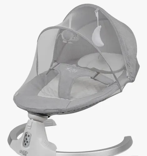 Cadeira de Descanso e Balanço Elétrica Fancy Maxi Baby - Cinza