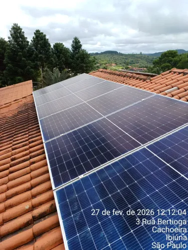 Limpeza de painel solar