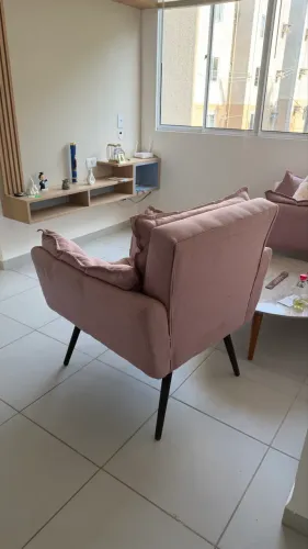 ? 3 POLTRONAS DECORATIVAS ROSÊ ? ÓTIMO ESTADO | PREÇO ESPECIAL