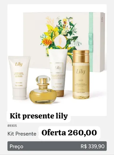 Kit Presente Lily (4 Itens) na promoção 
