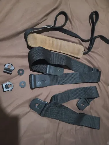 Kit Alças Fender D'Addario Guitarra Elétrica Baixo Com Trava