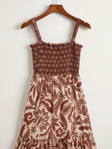 vestido longo estampado p