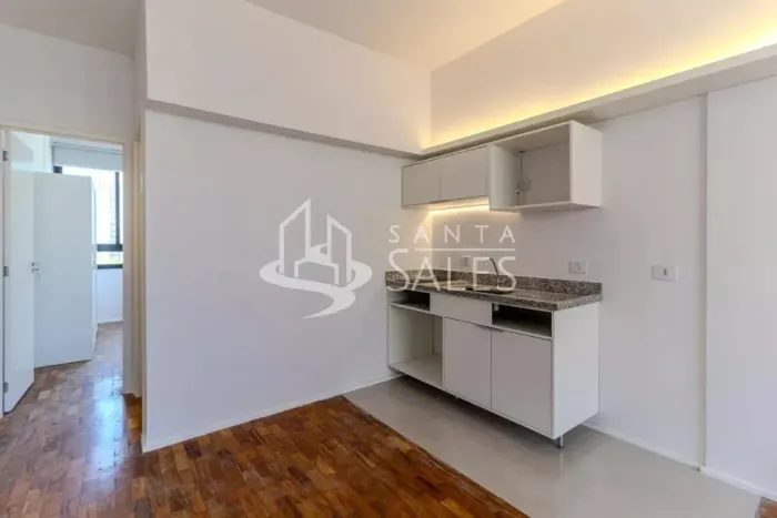 Apartamento para locação na República, São Paulo-SP: 1 quarto, 1 sala, 1 banheiro, 45m² de
