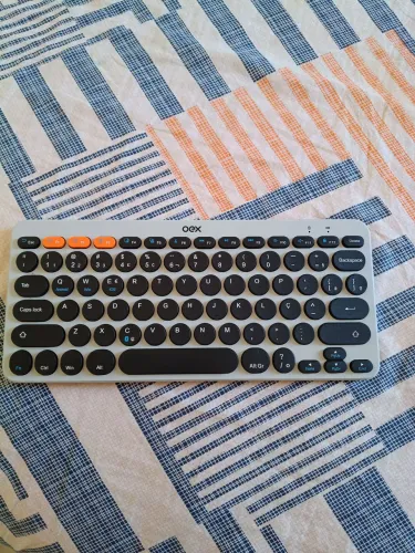 Teclado sem fio Retrô TC510 Cinza<br>