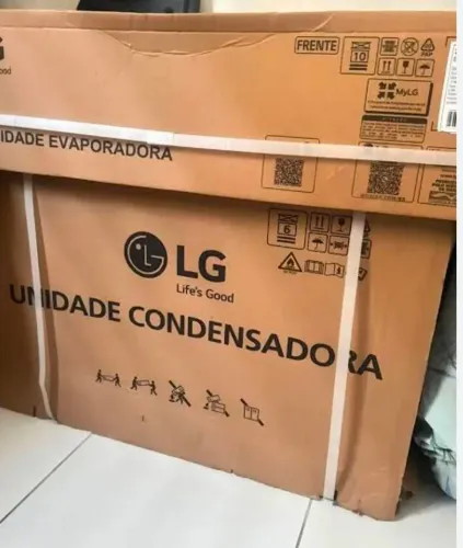 (LACRADO) Ar Condicionado Split Hi Wall LG Inverter Smart Voice AI 12.000 Btus Frio 220v