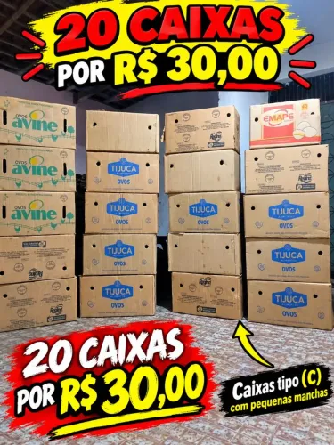 Caixas de papelao na oferta
