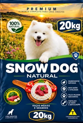 RAÇÃO SNOW DOG NATURAL PREMIUM ESPECIAL 20KG ADULTO