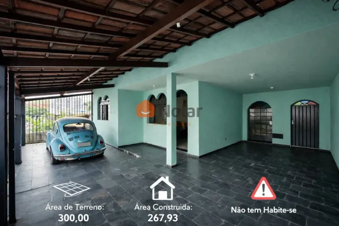Casa Linear á venda 4 quartos com 2 vagas em lote de 300 m² no bairro Fernão Dias - Belo H
