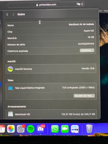 MacBook Air M2 2022/ vendo