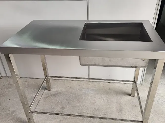 Pia inox 1 bojo 1,10×0,60×0,90  (bojo 50×40)