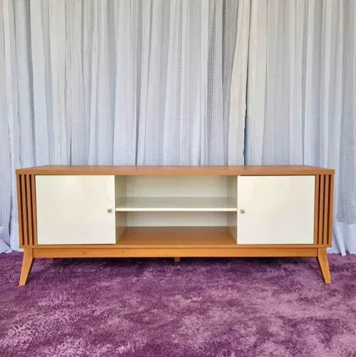 Rack p/tv de até 75 acabamento ripado novo a pronta entrega