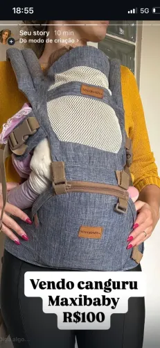 Vendo canguru para bebê Maxibaby