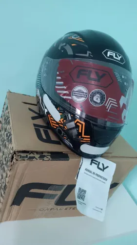 Capacete FLY F9 HG Motor Extreme - Moto<br>