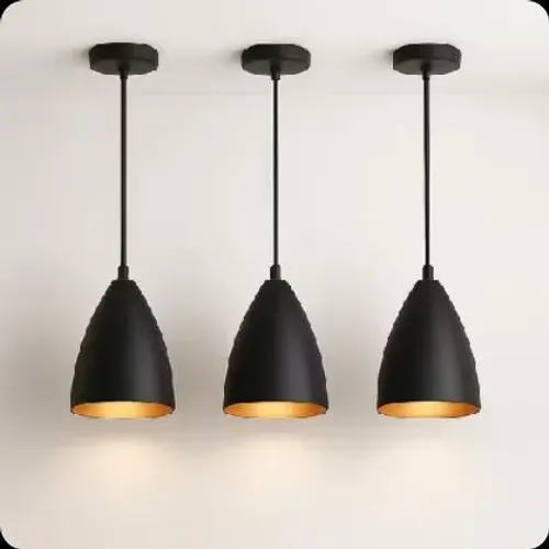 03 Unidades Luminárias Modernas De Teto Para Sala