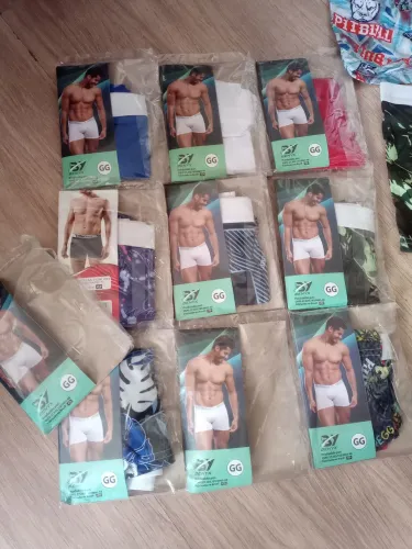 Kit 10 cuecas box estampas variadas Tam GG confecção pequena .