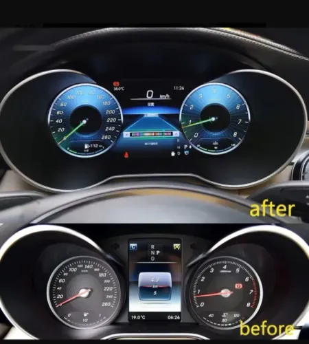 Painel TFT Digital Mercedes | 4 Layouts | Full HD | Plug & Play