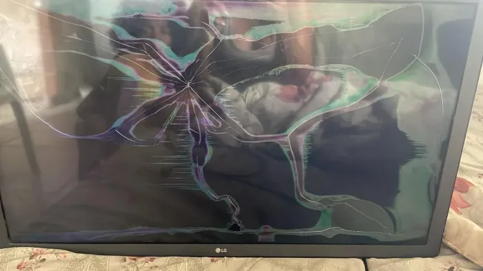 Tv com display queimado