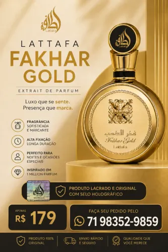 Lattafa Fakhar gold 100ml | perfume masculino importado | lacrado-novo