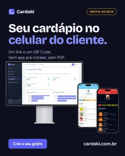 Cardápio Digital GRÁTIS