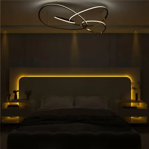 Cabeceira casal/Queen/King Inova com Led e 2 Criado mudo - ENTREGA HOJE -