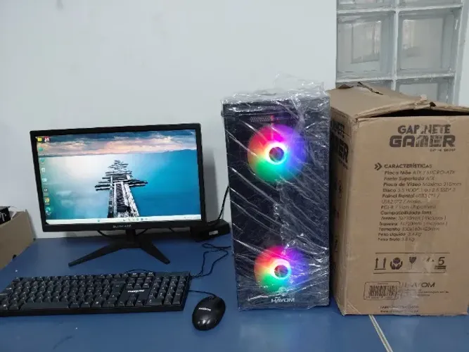 Computador Completo Gamer i5 7500 Ssd 480 Ram 16Gb Rx 580 Monitor 20 Zerado