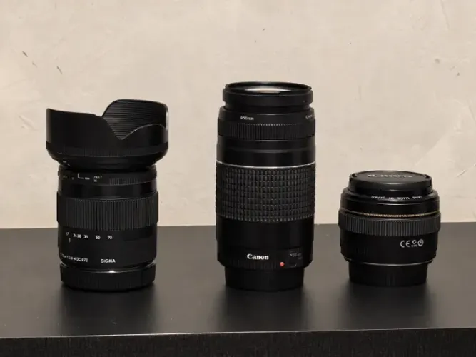 Lentes para Canon ? Sigma 17-70 + Canon 50mm f/1.4 + 75-300mm