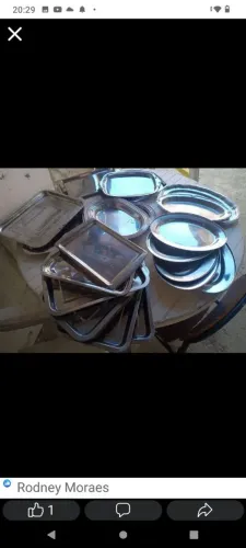 Vende se travessas de inox 22 peças