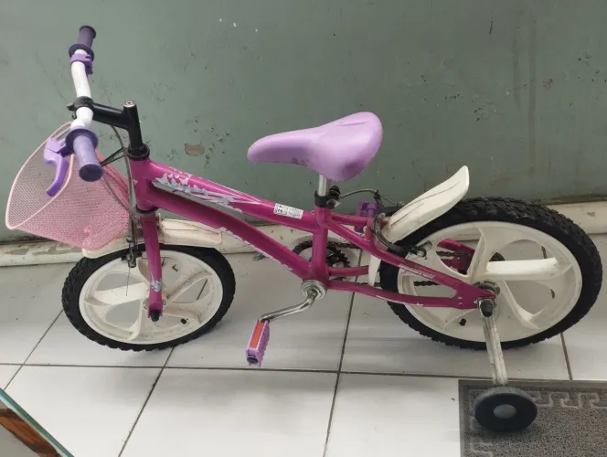 Bicicleta infantil feminino com cestinha usado