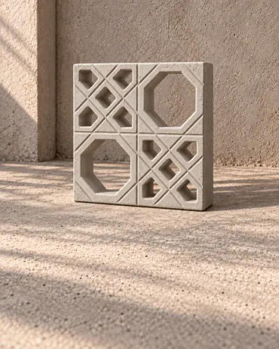 Cobogó Árabe de concreto 39x39x7 cm - R$ 20,00/un à vista
