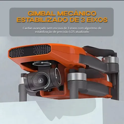 DRONE COM CÂMERA 4K GIMBAL 3 EIXOS C 3 BATERIAS