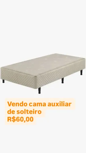 Vendo colchão de solteiro e cama auxiliar 