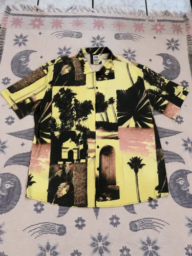 camisa zara estampada tropical masculina g